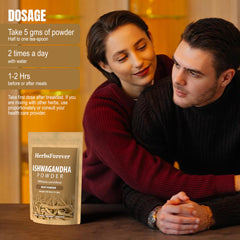 Herbsforever Ashwagandha bottle on shelf highlights premium sourcing.