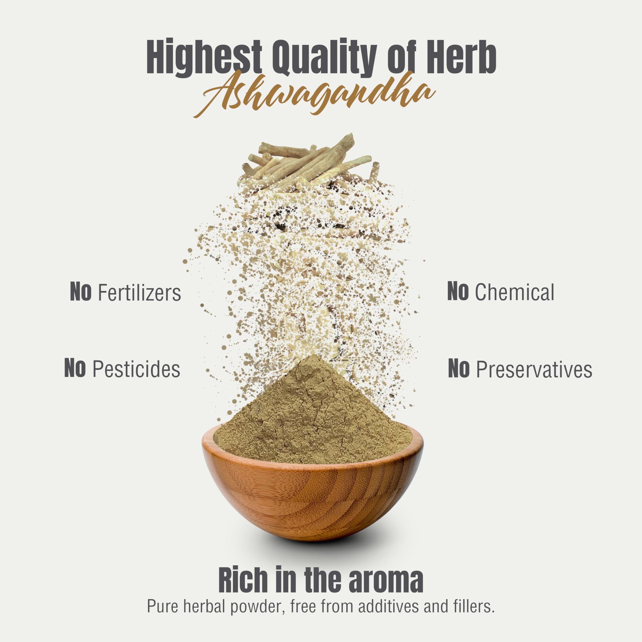 Herbsforever Ashwagandha wild-harvested packaging signals ethical sourcing.