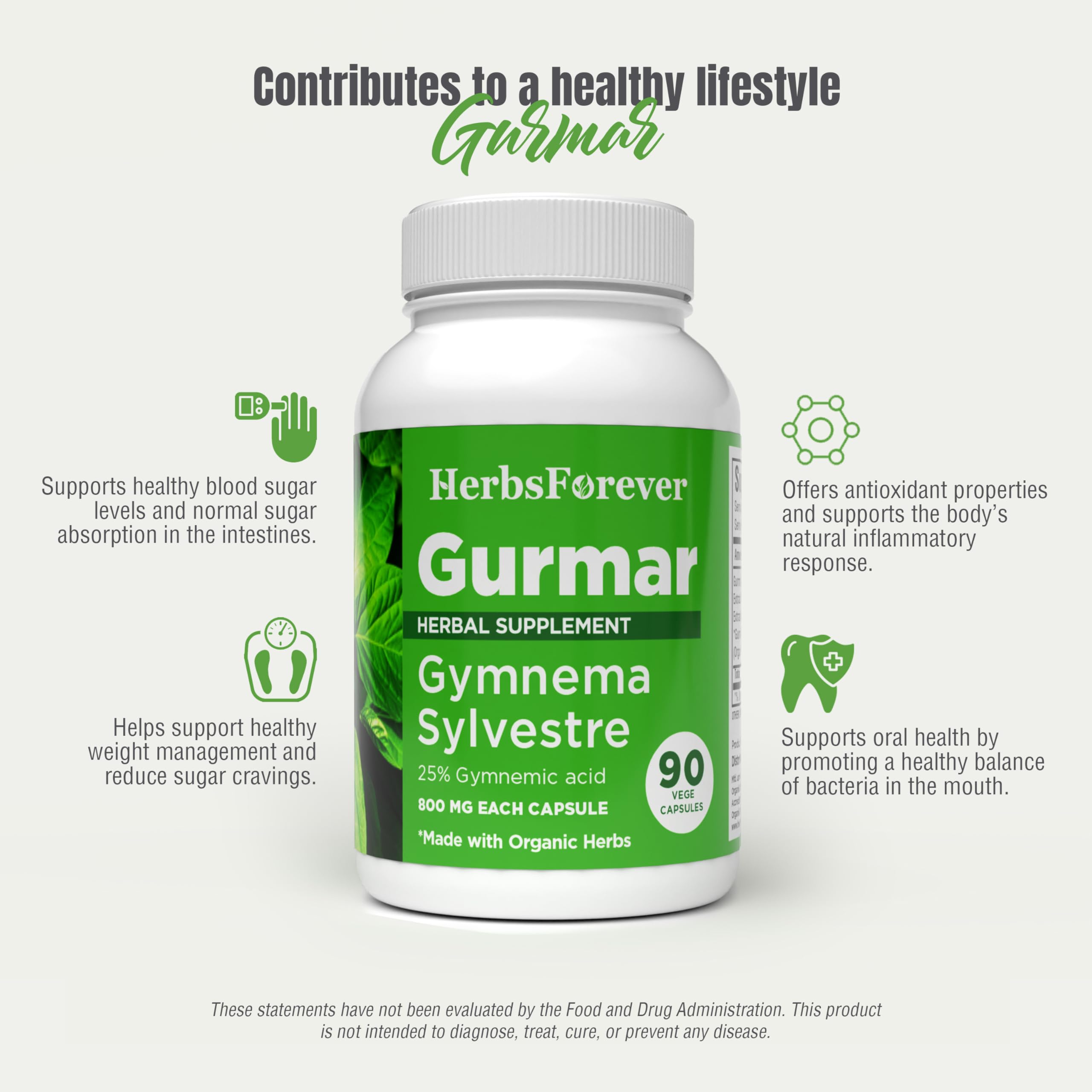 Herbsforever Gurmar capsules vegan-certified label reassures plant-based users