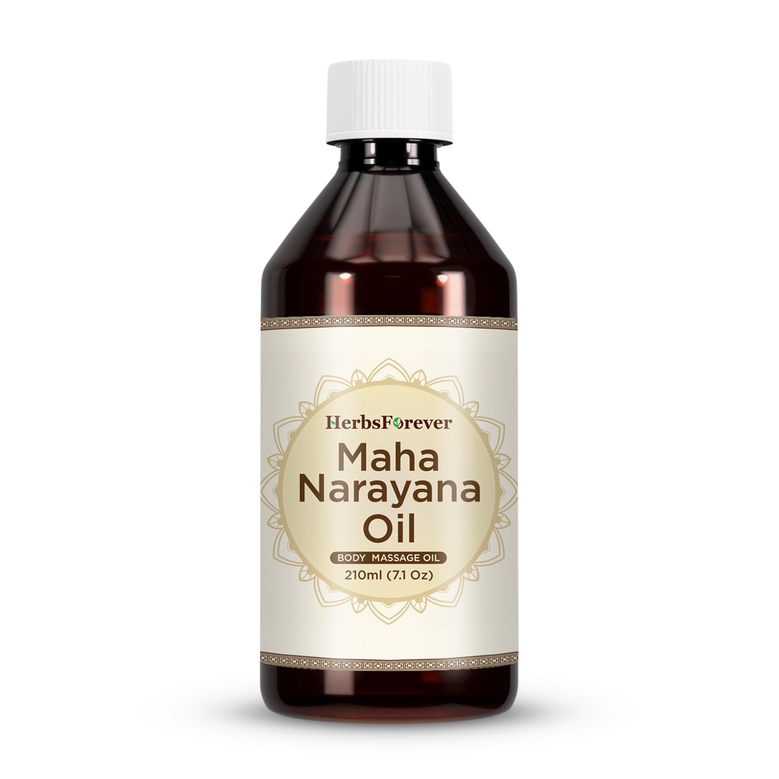Herbsforever Maha Narayan Oil bottle pour for smooth, easy application.