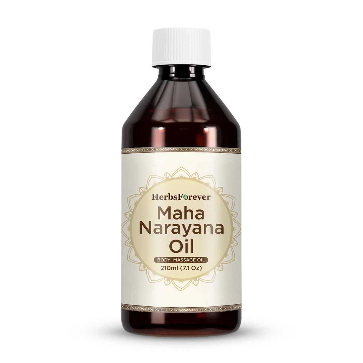 Herbsforever Maha Narayan Oil bottle pour for smooth, easy application.