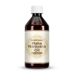 Herbsforever Maha Narayan Oil bottle pour for smooth, easy application.