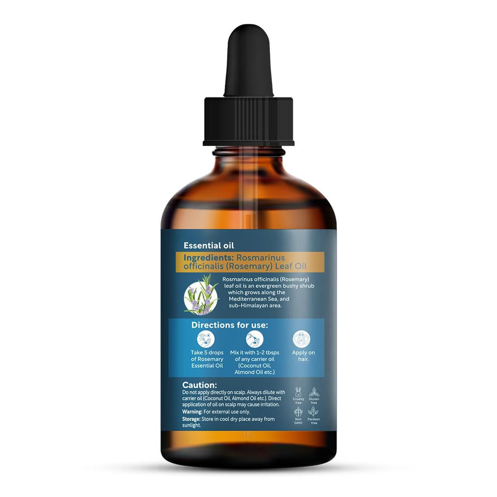 Herbsindia Rosemary Oil product shot emphasizing natural ingredients and aroma.