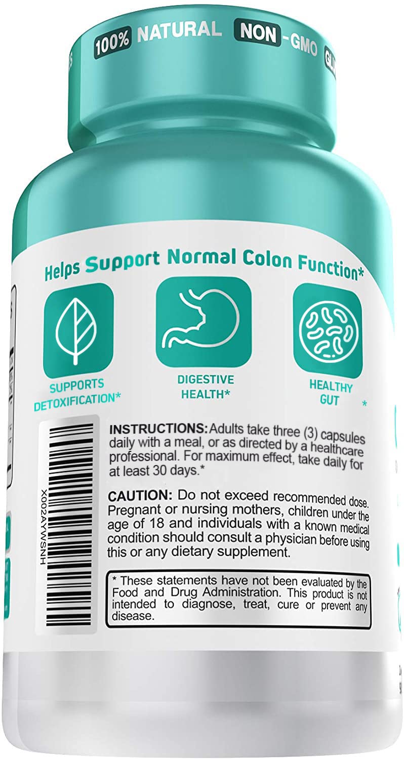 Herbtonics Oxygen-Based Colon Cleanse label shows apple cider vinegar hint