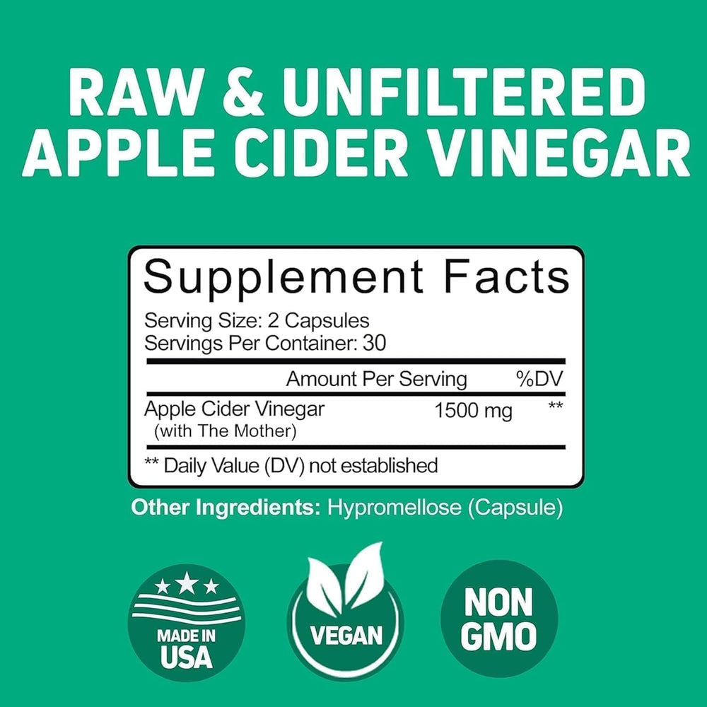 Herbtonics vegan capsules are easy to swallow, delivering concentrated ACV without taste.