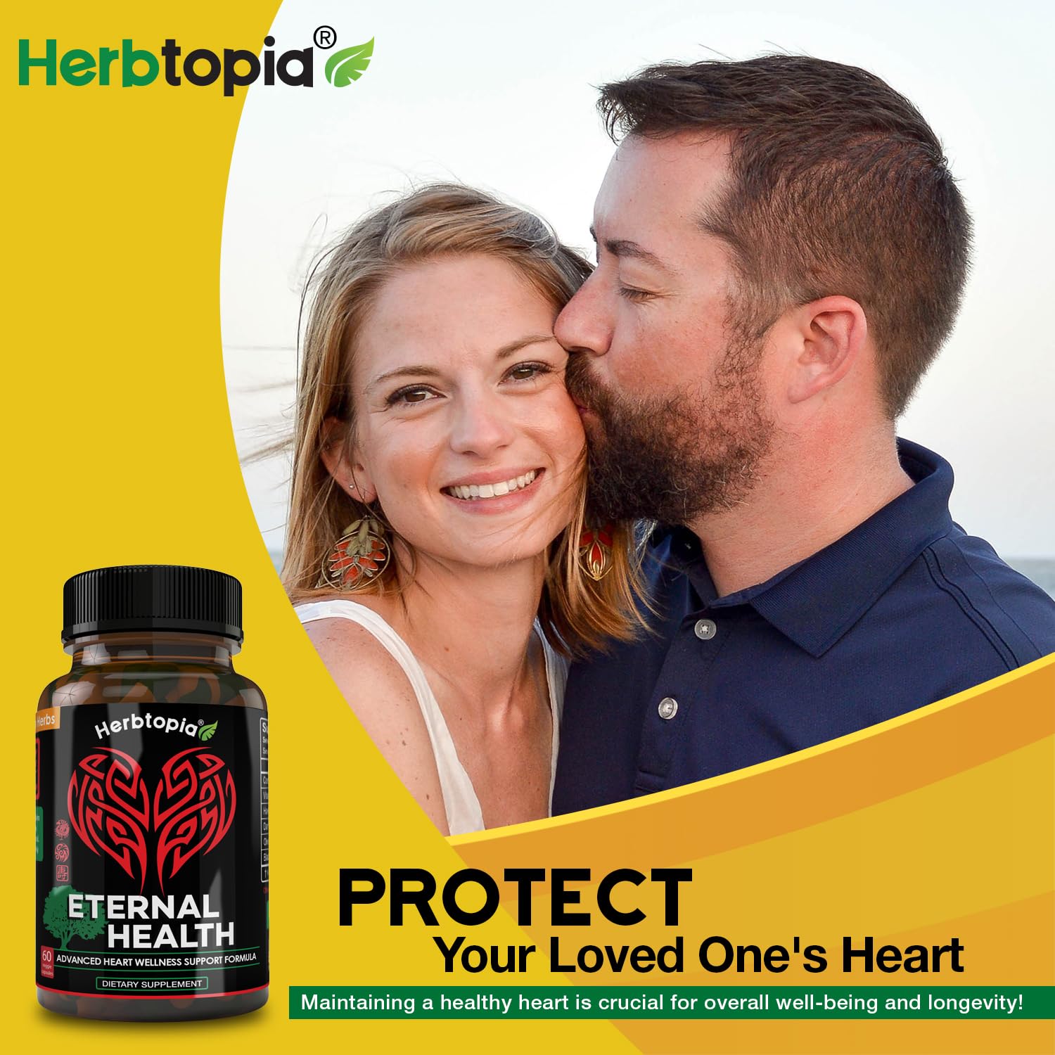 Herbtopia Eternal Health packaging and seal signaling quality and purity