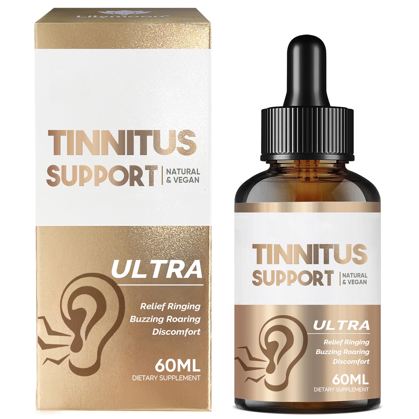 HerbX Tinnitus Relief Drops bottle shown for on-the-go ear comfort