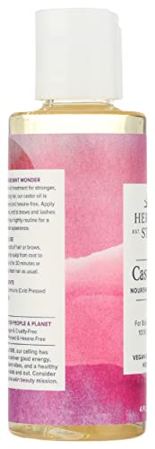 Heritage Castor Oil pour demonstrates mess-free dispensing and precise use.