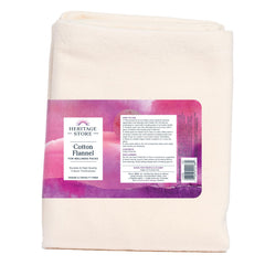 HERITAGE STORE cotton flannel pack wrap folded, durable and reusable for oil packs