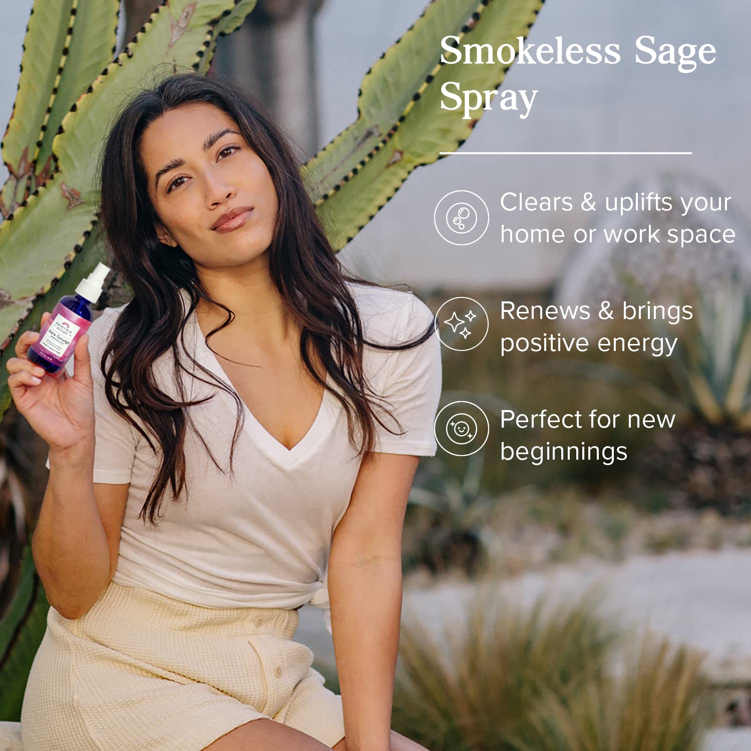 Heritage Store Sage Oil application mist showing aroma and room-use.