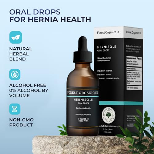 Hernisole dropper dispense demonstrates precise dosing for daily wellness