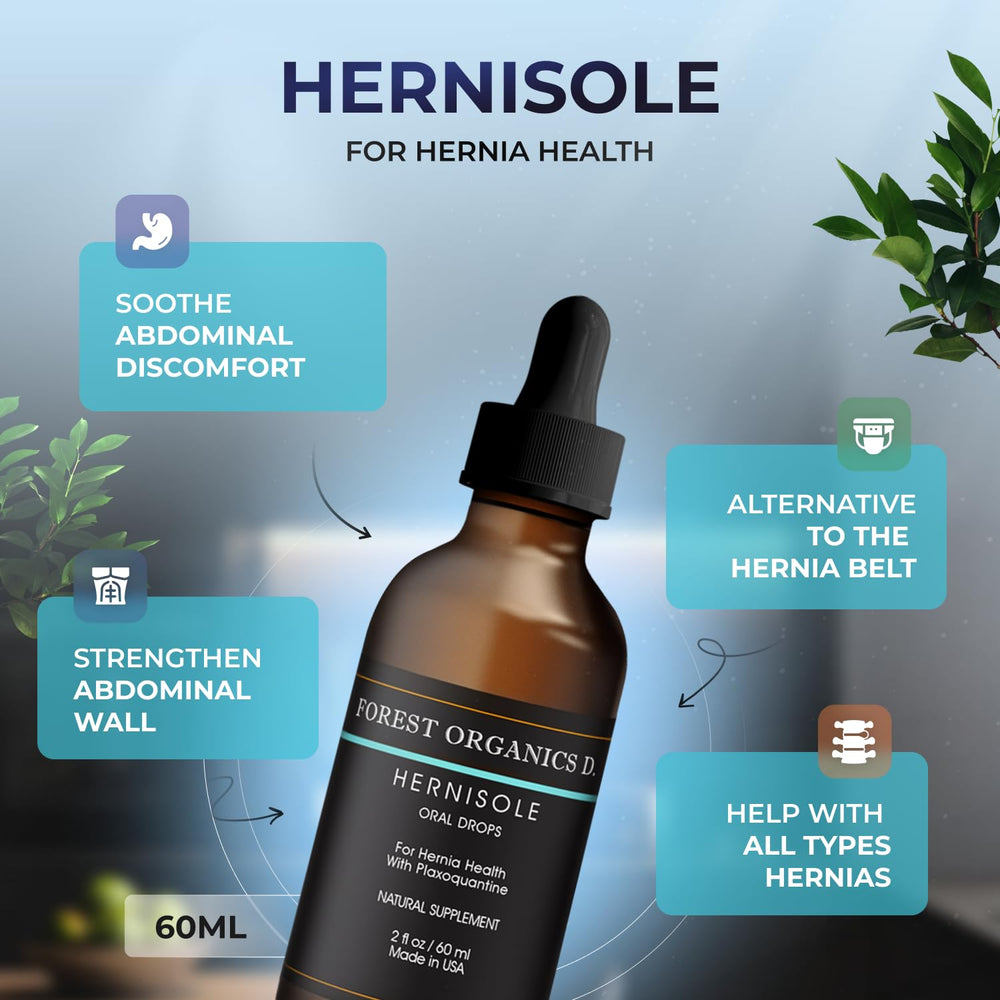 Hernisole wellness scene with bottle evokes calm daily routine