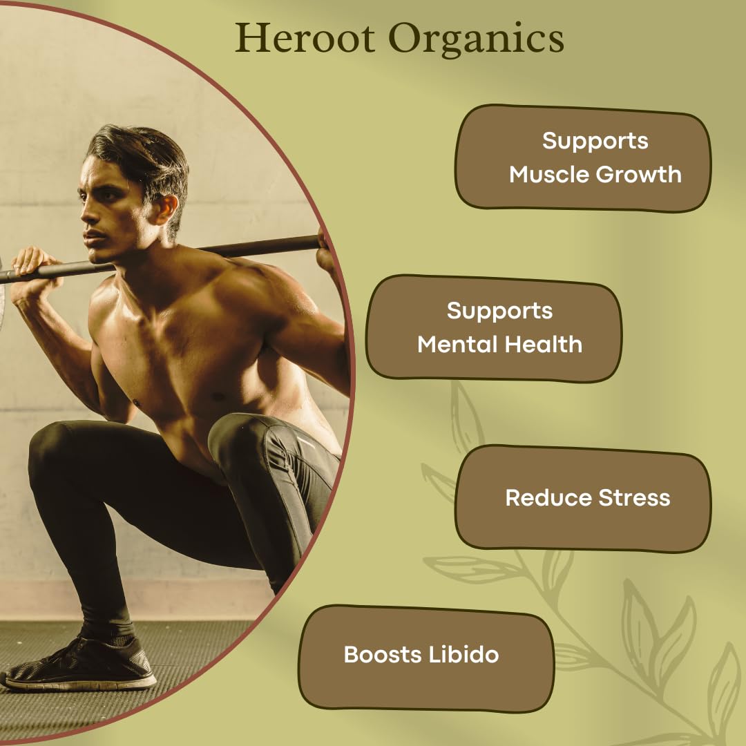 Heroot Mucuna Pruriens capsules closeup highlighting plant-based supplement details
