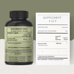 Heroot Quercetin-packaging box highlights non-GMO and gluten-free attributes
