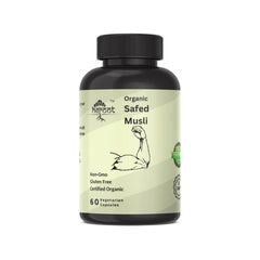 Heroot Safed Musli capsule bottle front with label for daily wellness support