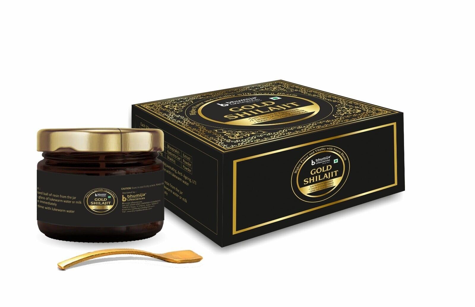 Shilajit served in a cup, ready for a daily ritual.