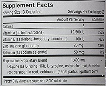 Herpanacine Diamond capsules closeup for a daily skin care routine.