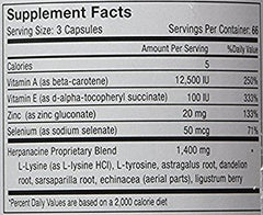 Herpanacine Diamond capsules closeup for a daily skin care routine.