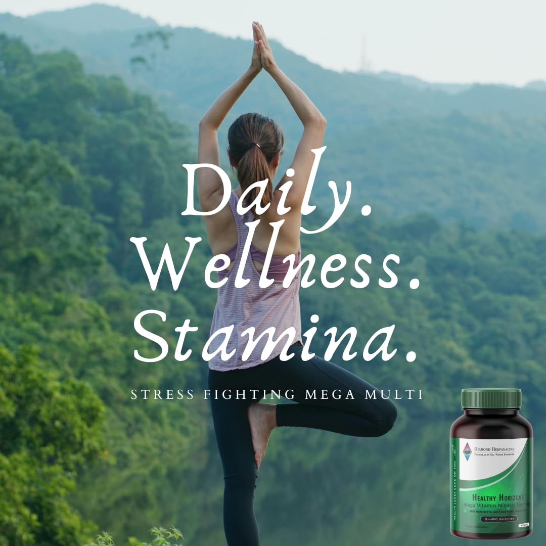 Herpanacine Diamond Healthy Horizons capsule swirl highlights high-potency vitamin blend
