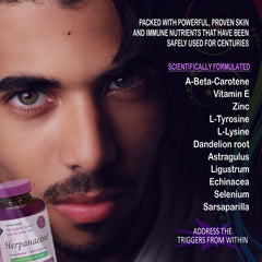Herpanacine Diamond ingredients highlight natural sources for skin care.