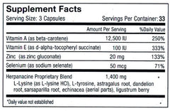 Herpanacine Diamond Skin Support bottle pour demonstrating simple dispensing during routines.