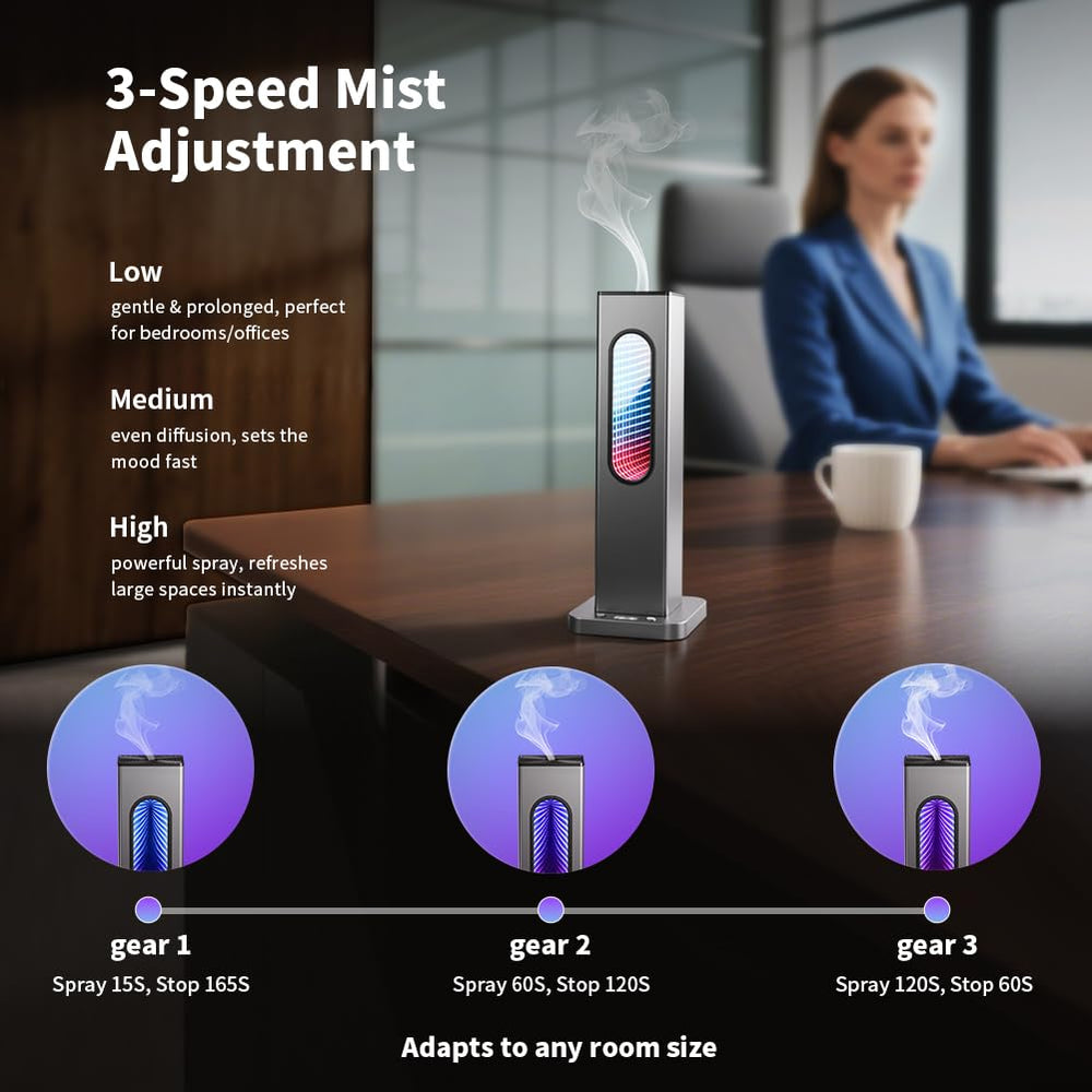 Herxsin diffuser arrives without essential oils; add your own.