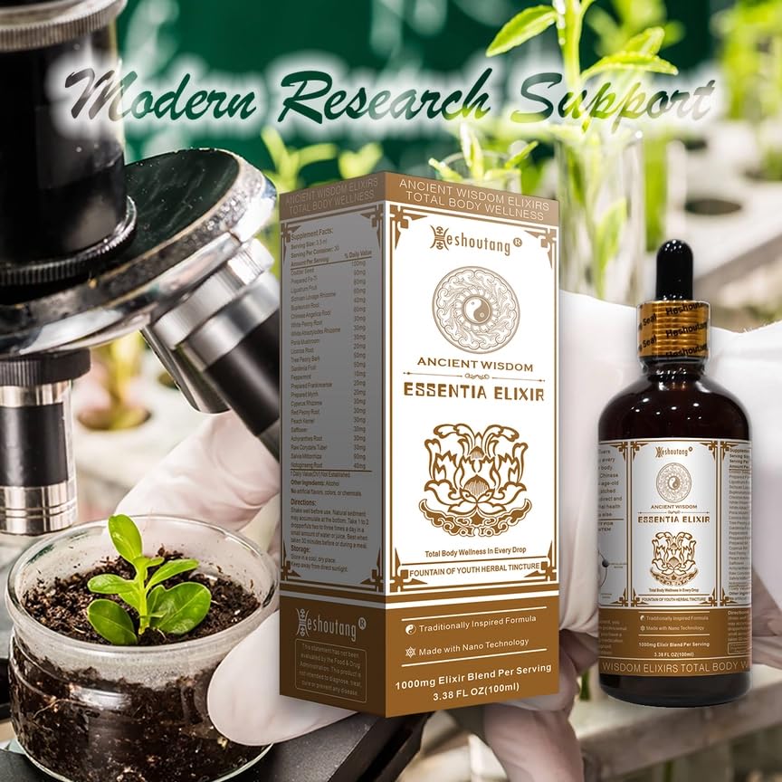 Heshoutang ESSENTIA Elixir pouring demonstrates easy daily integration