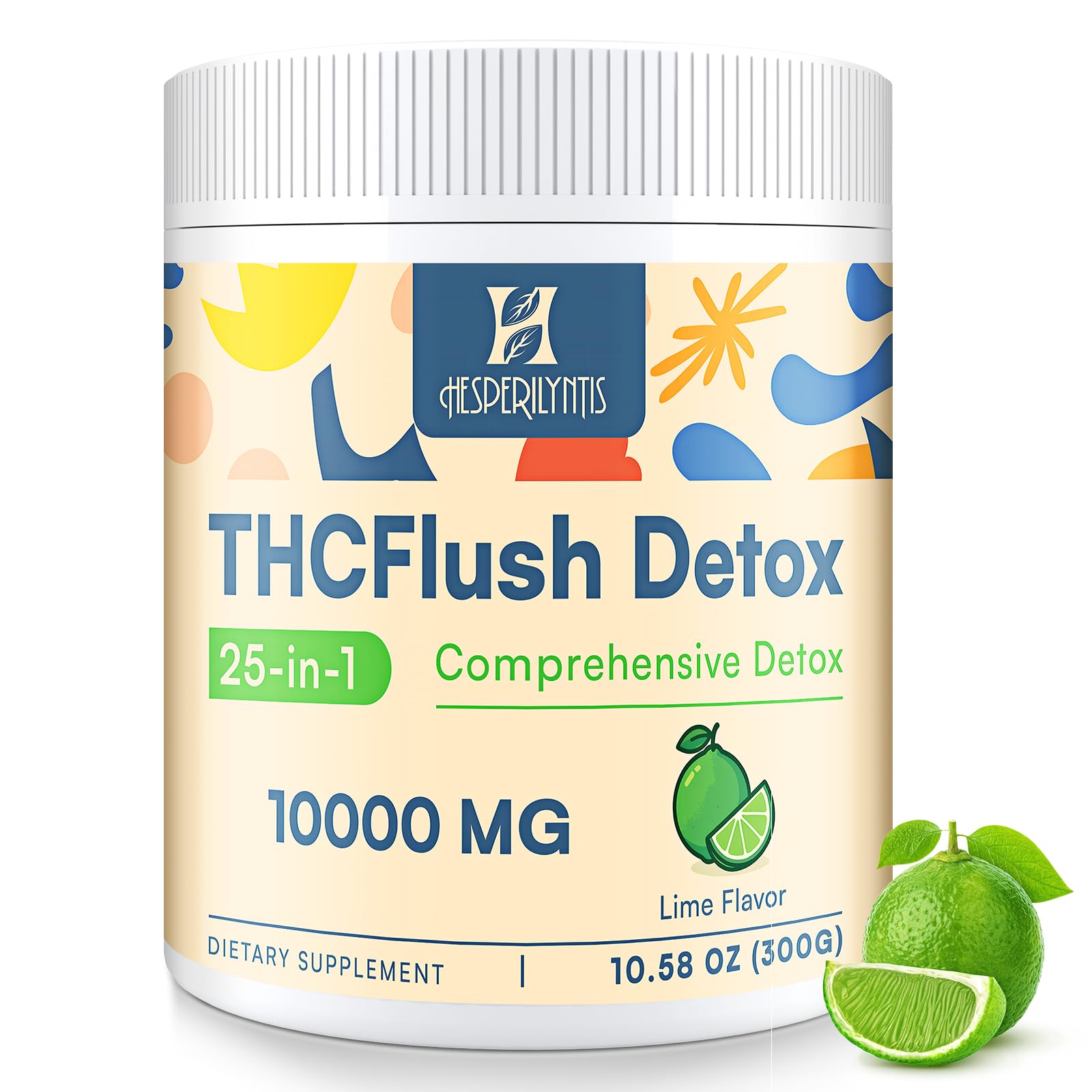 Hesperilyntis Detox Powder bottle displays a clean label for daily wellness benefits
