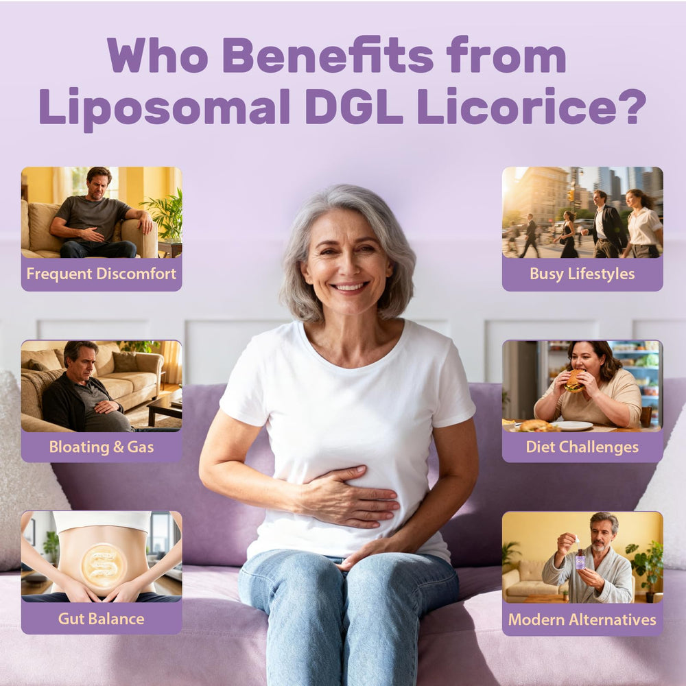 Person using Liposomal DGL drops as part of daily routine