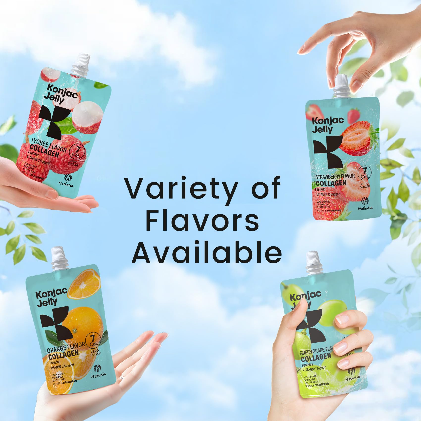 Hethstia Konjac Jelly Vegan-Friendly Snack suits plant-based diets with portability.