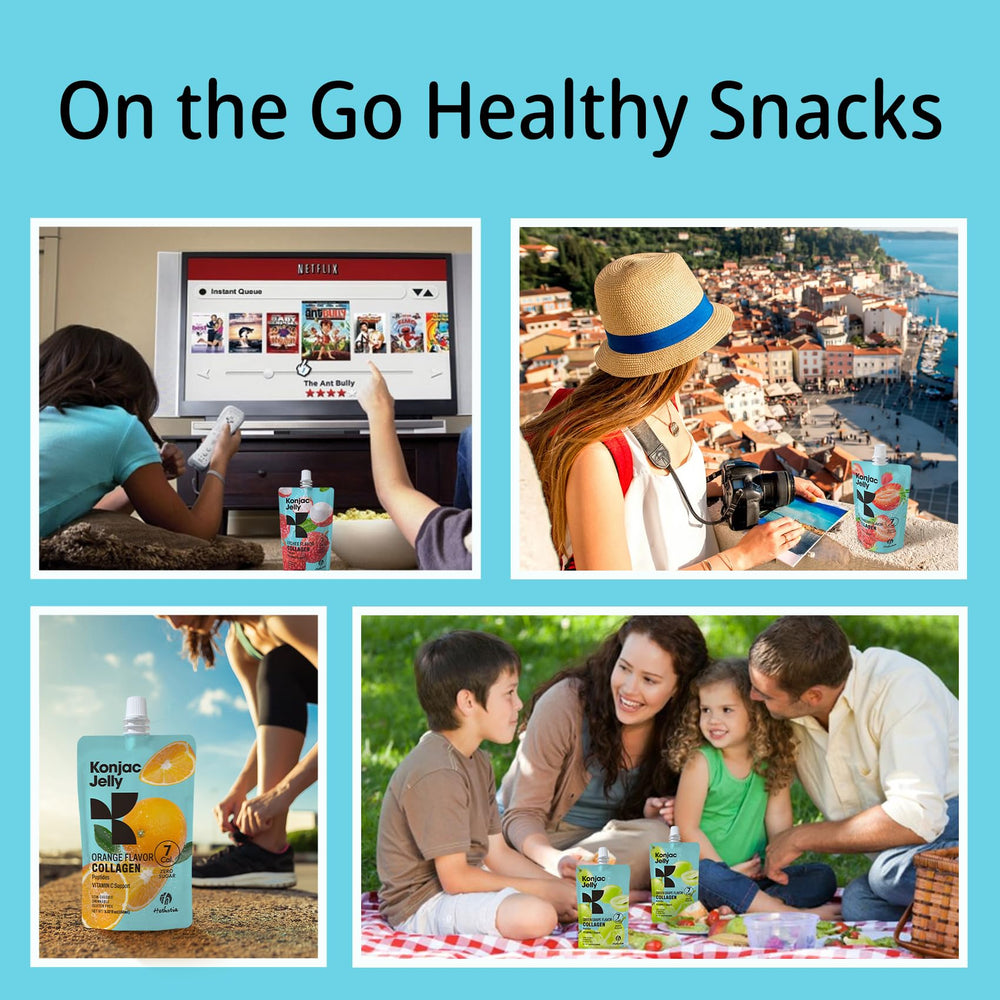 Hethstia orange konjac jelly on the go pack for travel or workouts.