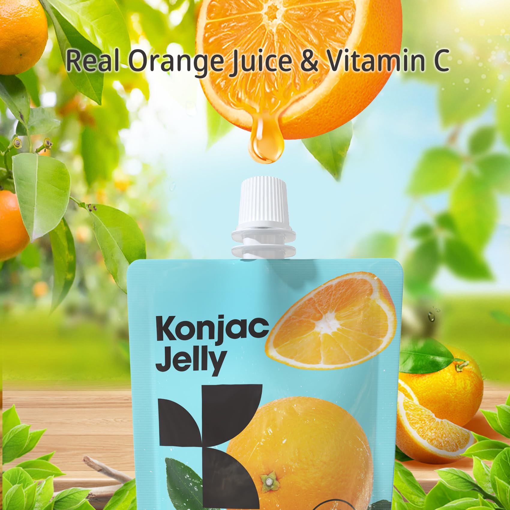 Hethstia orange konjac jelly with vitamin C for a gentle immune support moment.