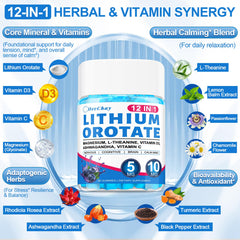 HevChay 12-in-1 formula ingredients label highlights herbal synergy.