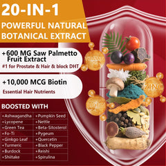 Front label of HevChay DHT Blocker with product details