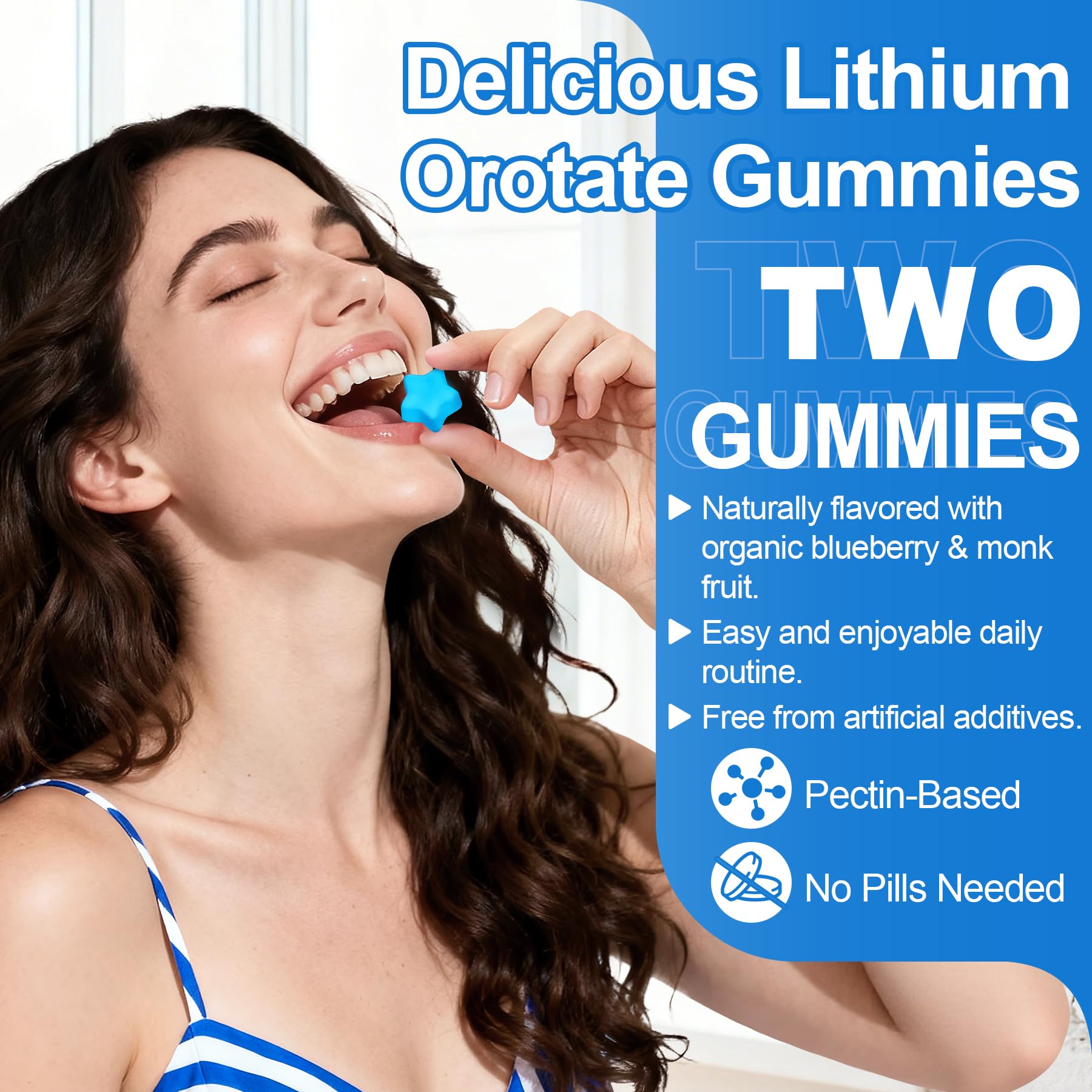Person enjoying daily gummies for balance