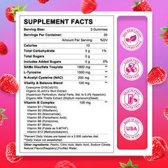 HevChay SAM-e gummies label shows high-dose vegan formula for daily vitality.