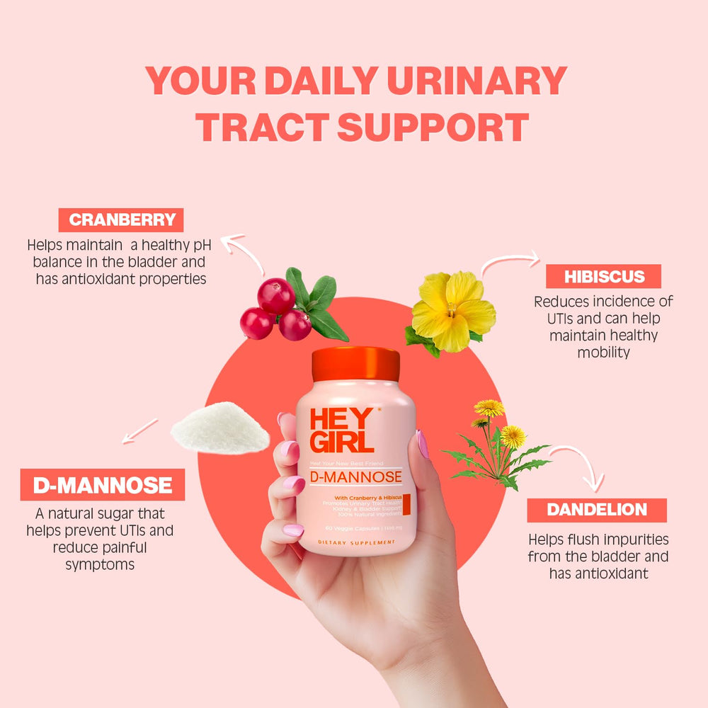 Hey Girl Nutrition urinary wellness lifestyle shot for on-the-go support