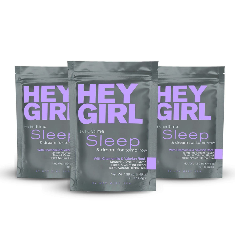 Hey Girl Sleep Tea bag with Tangerine Dream aroma for calm evenings.