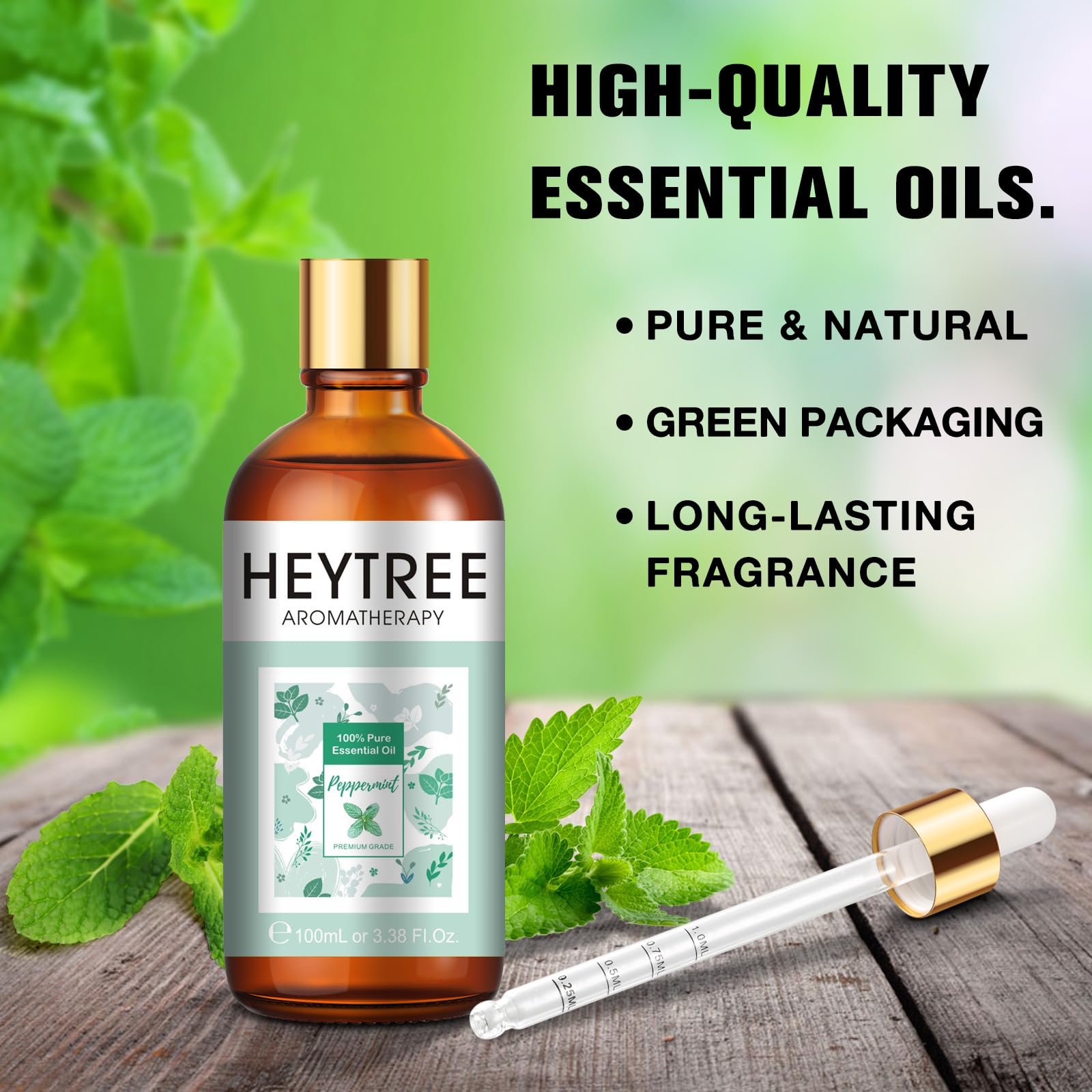 HEYTREE peppermint oil massage blend offering cooling relief after activity.