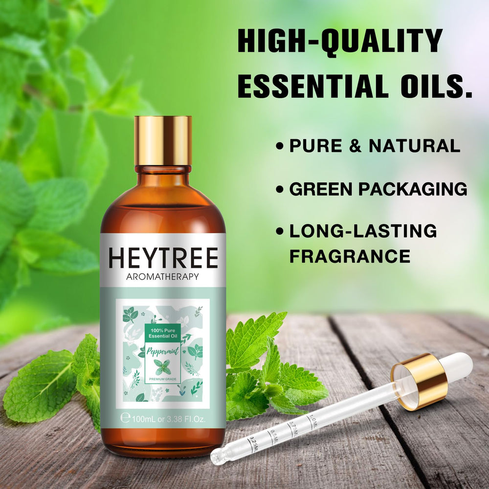 HEYTREE peppermint oil massage blend offering cooling relief after activity.