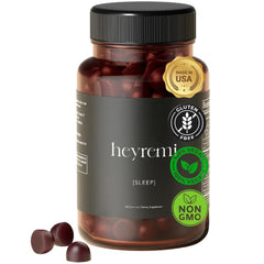 Heyremi Sleep gummies bottle packshot for convenient nightly use.