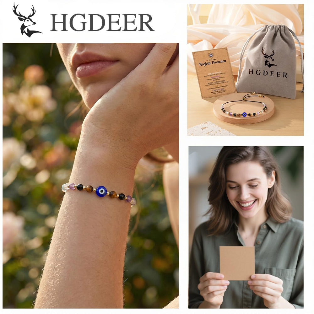 HGDEER adjustable-fit mens womens bracelet ensures comfortable all-day wear.