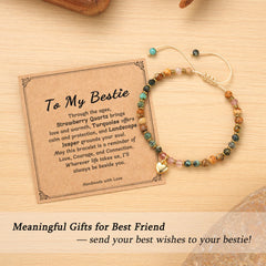 HGDEER best friend bracelet adjustable cord shown on wrist for a comfortable fit