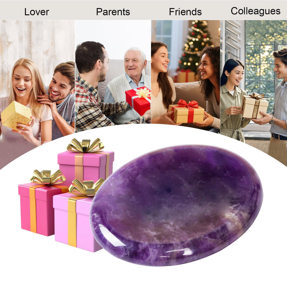 Hguxmcu amethyst worry stone offers portable grounding at work.