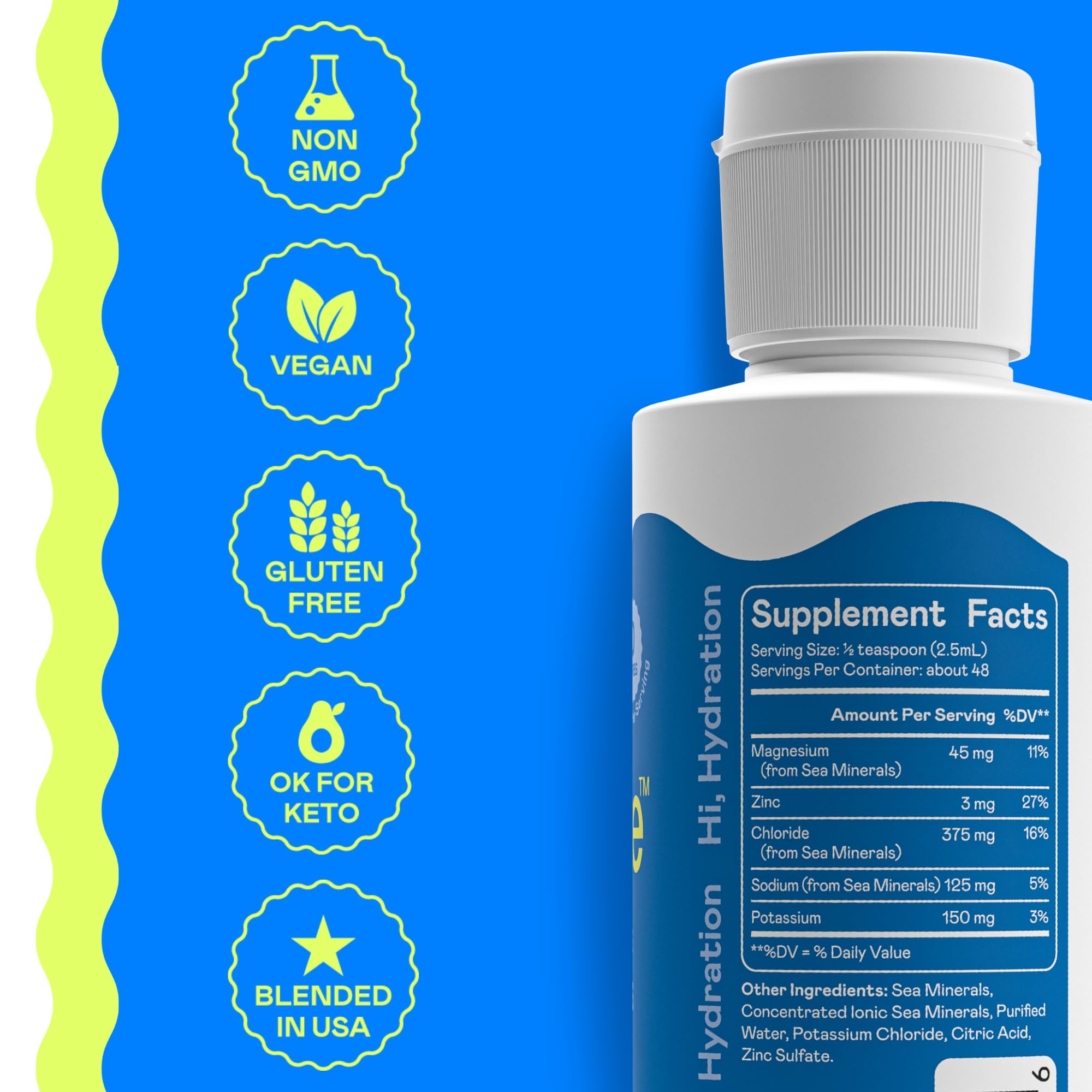 Hi-Lyte electrolyte glass serving showing convenient daily hydration.