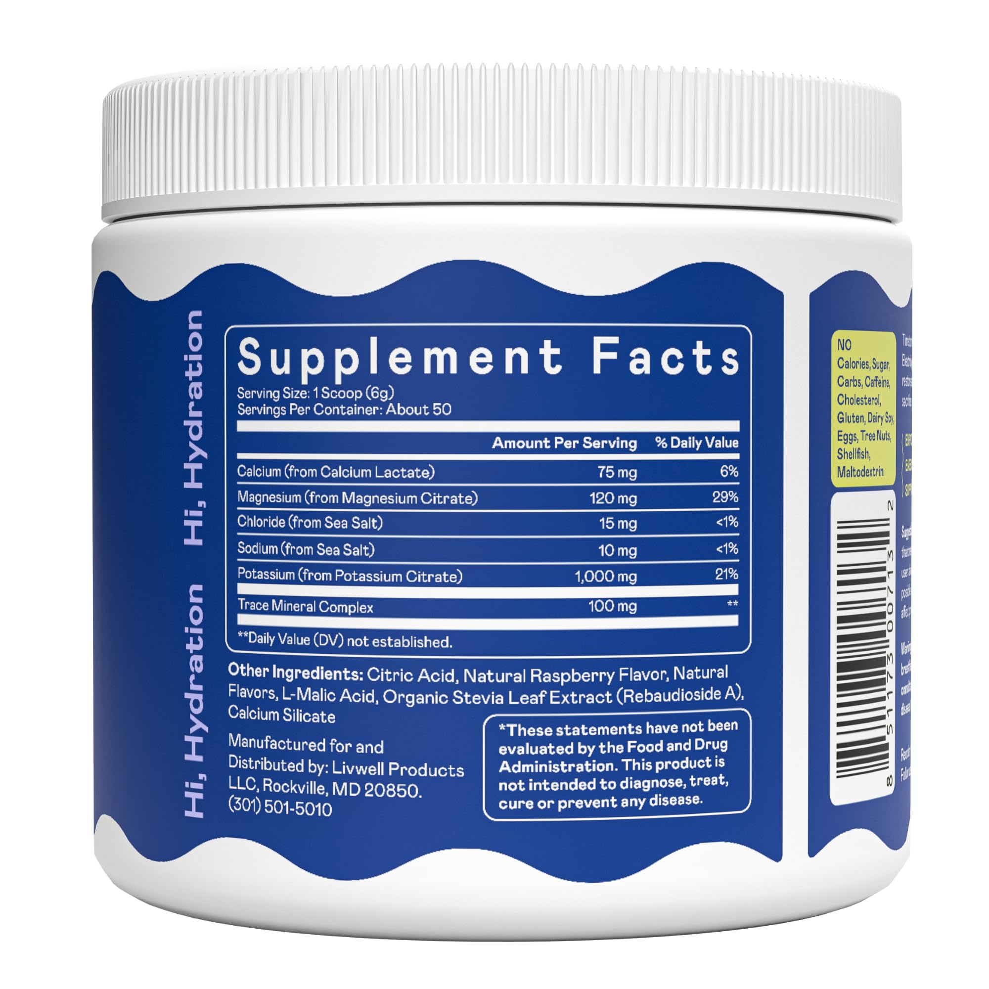 Lid and scoop resting on container emphasize clean ingredients.