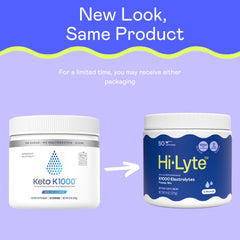 Hi-Lyte K1000 electrolyte powder scoop showing a precise serving.