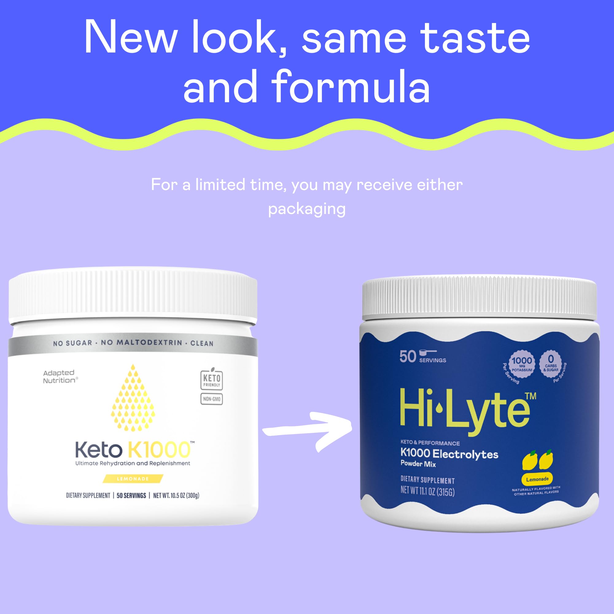 Hi-Lyte K1000 Lemonade scoop for precise electrolyte dosing.