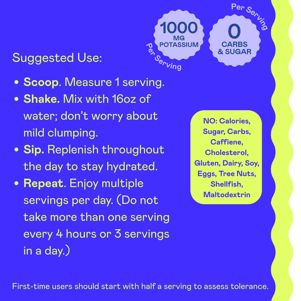Hi-Lyte K1000 mixed in water highlighting balanced minerals during workouts.