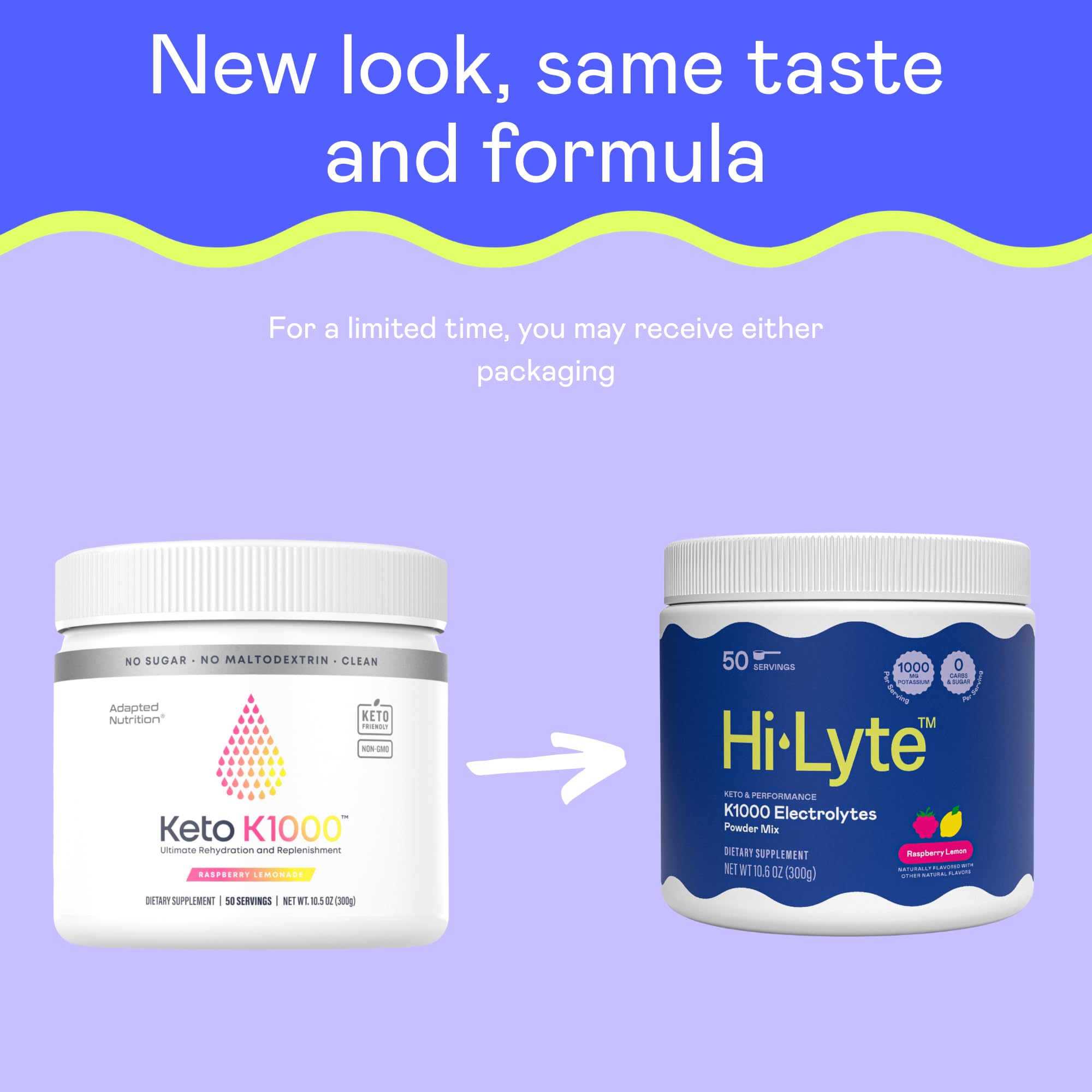 Hi-Lyte Keto K1000 Raspberry Lemon being poured into water for quick hydration
